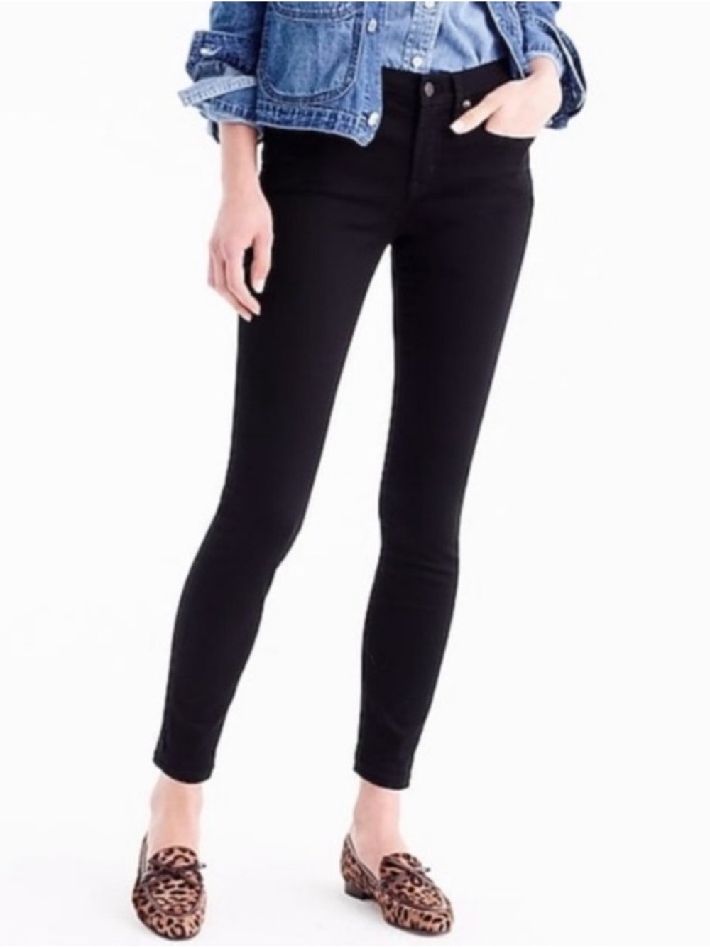 J. Crew Toothpick High-Rise Skinny Jeans Light Black Pants Women’s 29 Ankle